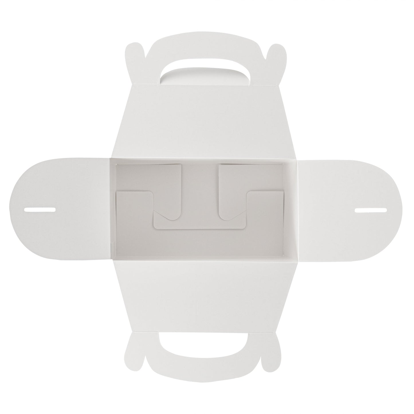 Bio Tek White Paper Gable Box / Take Out Container - Greaseproof - 8 1/2" x 4 3/4" x 5 1/2" - 25 count box