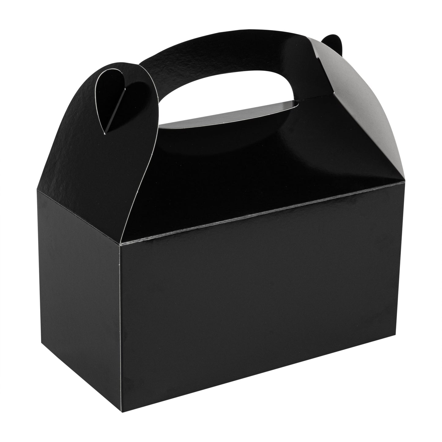 Bio Tek Black Paper Gable Box / Take Out Container - Greaseproof - 9 1/2" x 5" x 5" - 100 count box