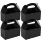Bio Tek Black Paper Gable Box / Take Out Container - Greaseproof - 9 1/2" x 5" x 5" - 25 count box