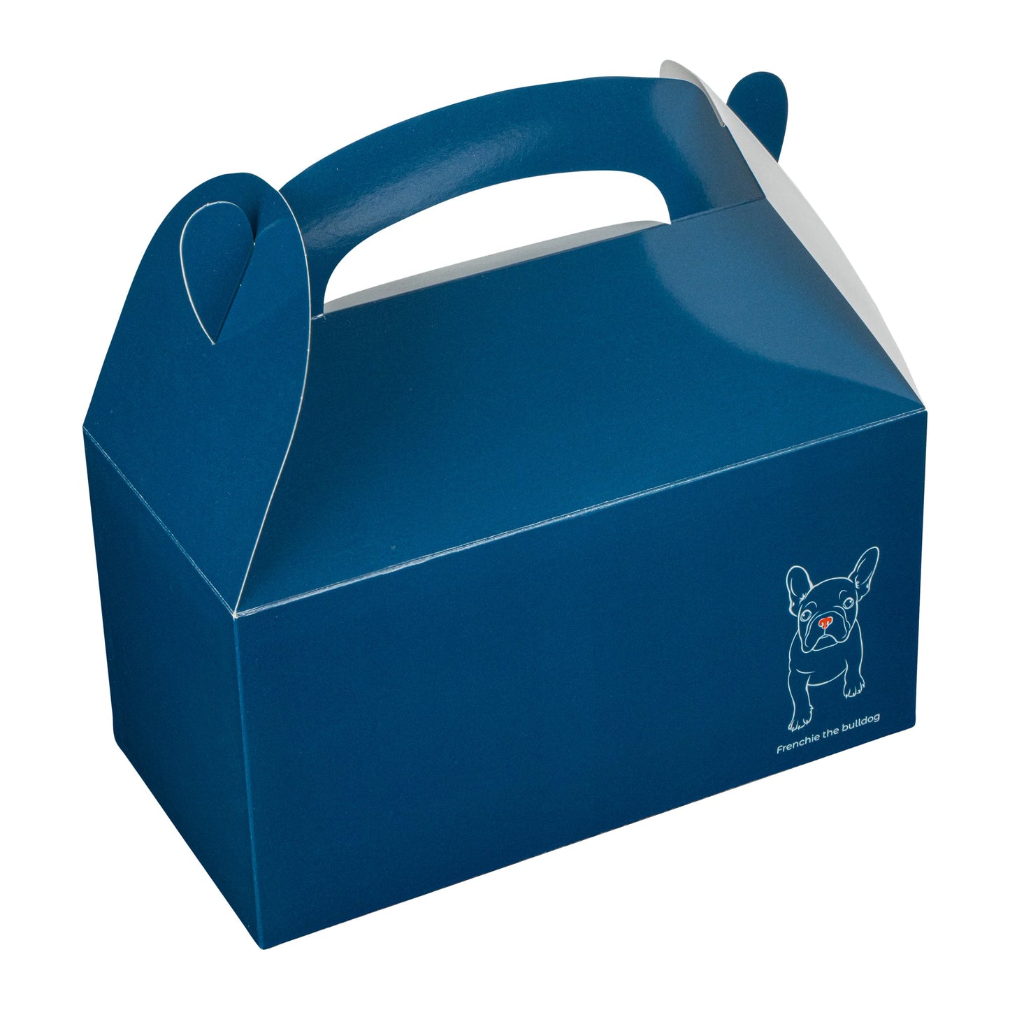 Bio Tek Frenchie Paper Gable Box / Take Out Container - Compostable - 9 1/2" x 5" x 5" - 100 count box