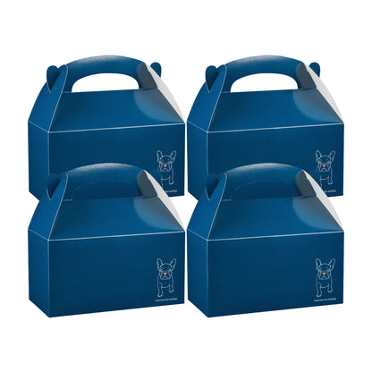 Bio Tek Frenchie Paper Gable Box / Take Out Container - Compostable - 9 1/2" x 5" x 5" - 25 count box