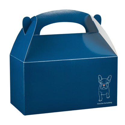 Bio Tek Frenchie Paper Gable Box / Take Out Container - Compostable - 9 1/2" x 5" x 5" - 25 count box