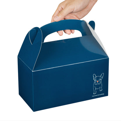 Bio Tek Frenchie Paper Gable Box / Take Out Container - Compostable - 9 1/2" x 5" x 5" - 100 count box