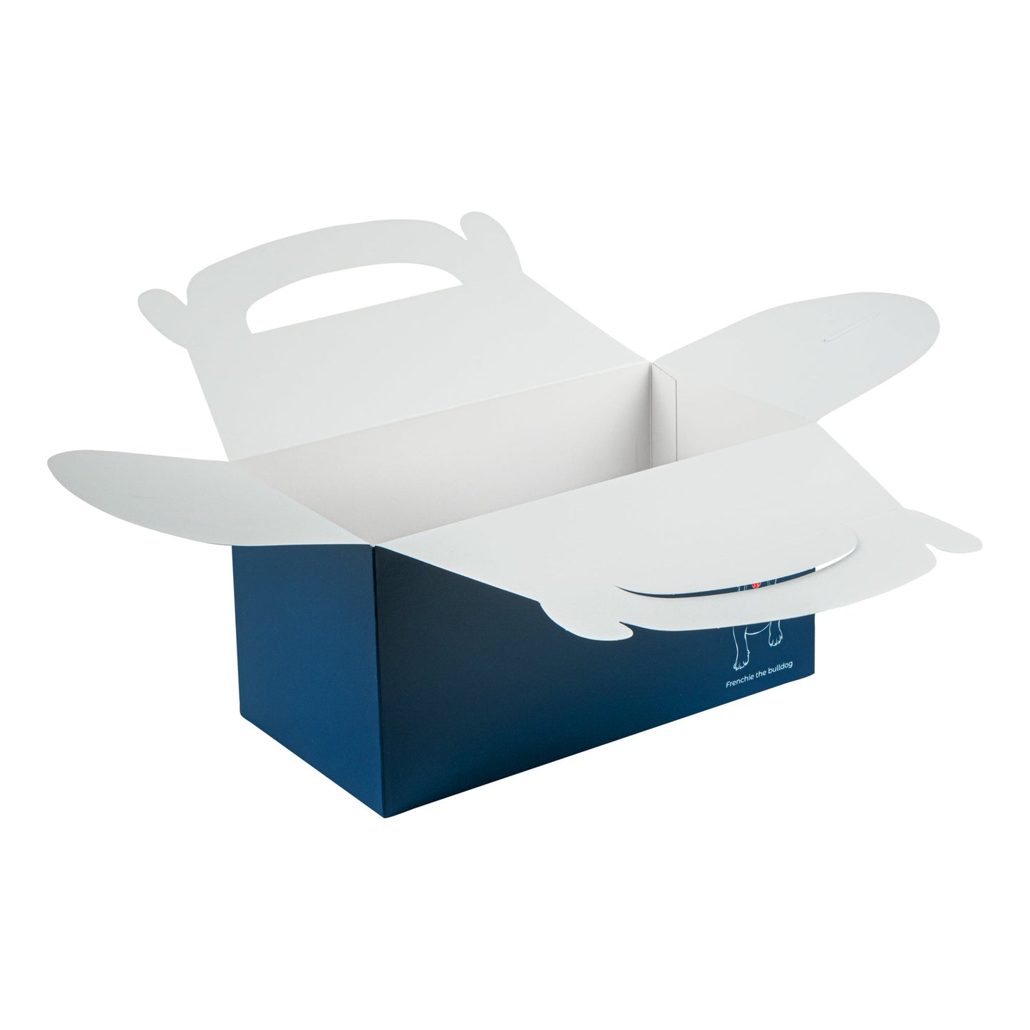 Bio Tek Frenchie Paper Gable Box / Take Out Container - Compostable - 9 1/2" x 5" x 5" - 100 count box