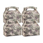 Bio Tek Camouflage Paper Gable Box / Take Out Container - Commercially composatble - 9 1/2" x 5" x 5" - 100 count box