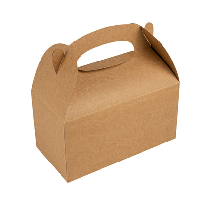 Bio Tek Kraft Paper Gable Box / Take Out Container - Greaseproof - 9 1/2" x 5" x 5" - 100 count box