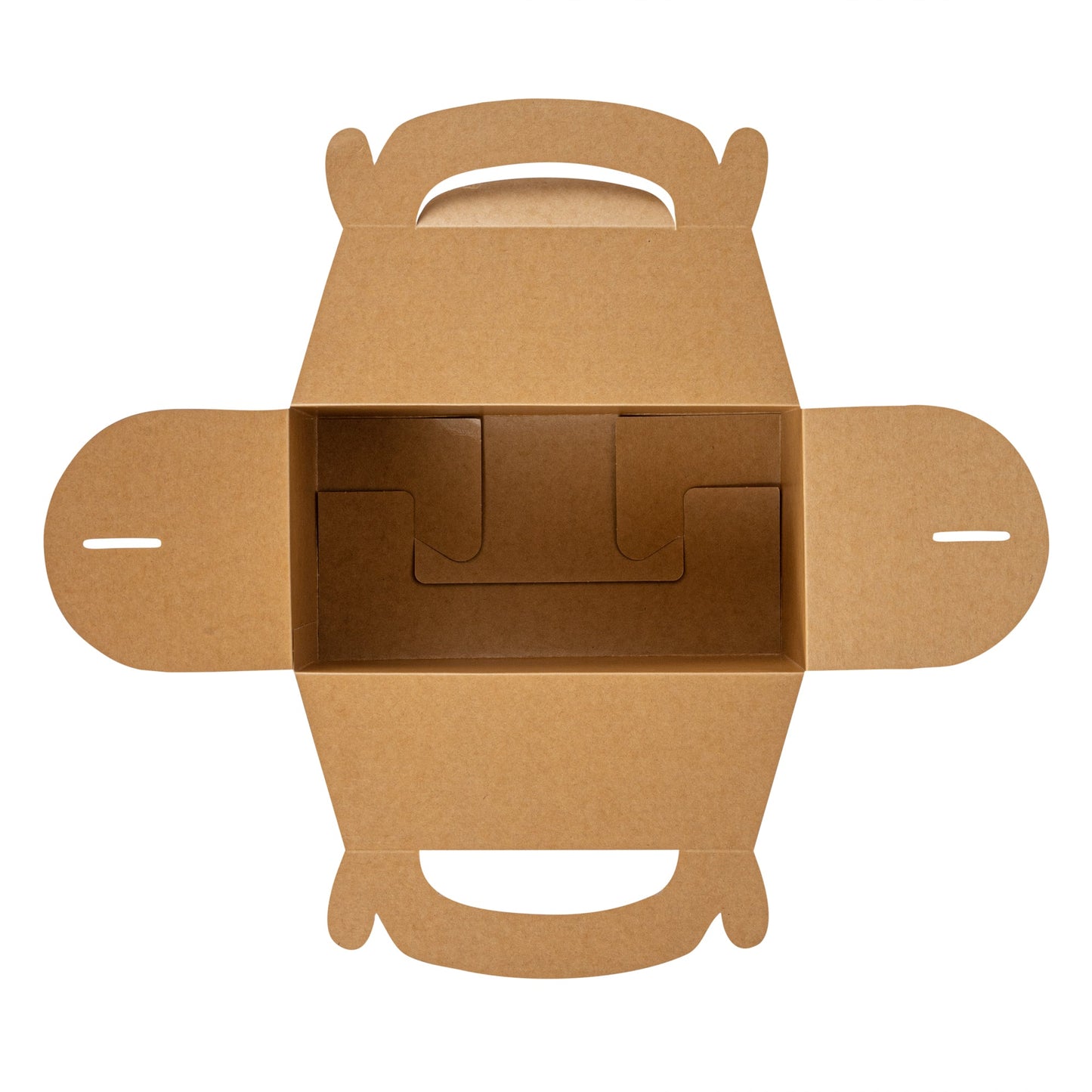 Bio Tek Kraft Paper Gable Box / Take Out Container - Greaseproof - 9 1/2" x 5" x 5" - 100 count box