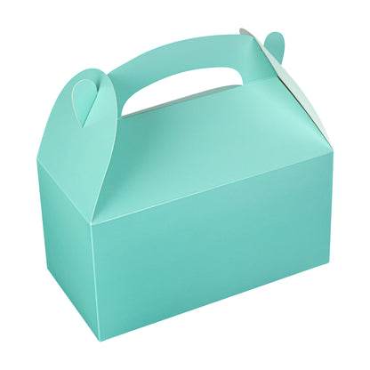 Bio Tek Turquoise Paper Gable Box / Take Out Container - Compostable - 9 1/2" x 5" x 5" - 100 count box