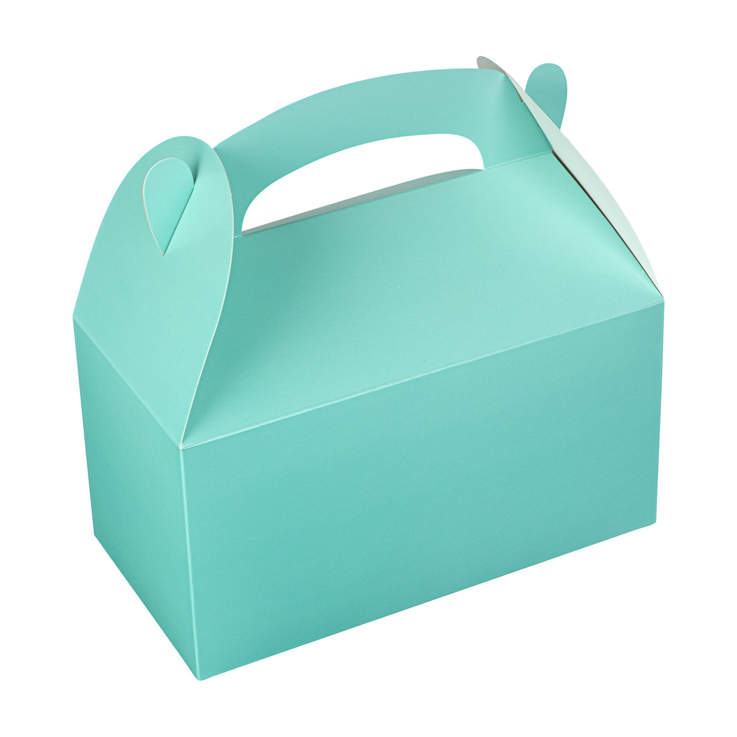 Bio Tek Turquoise Paper Gable Box / Take Out Container - Compostable - 9 1/2" x 5" x 5" - 25 count box