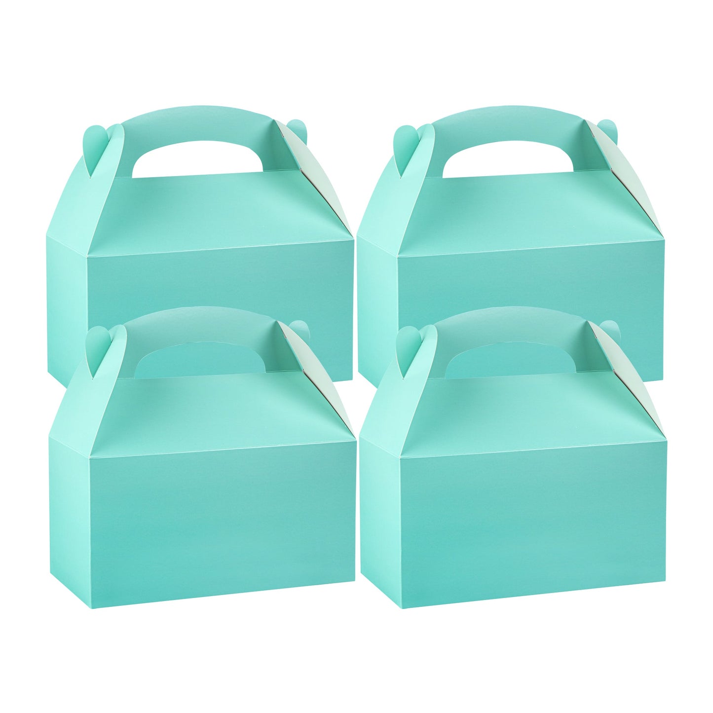 Bio Tek Turquoise Paper Gable Box / Take Out Container - Compostable - 9 1/2" x 5" x 5" - 25 count box