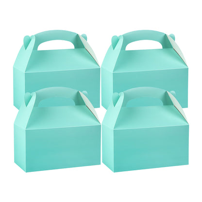 Bio Tek Turquoise Paper Gable Box / Take Out Container - Compostable - 9 1/2" x 5" x 5" - 25 count box