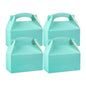 Bio Tek Turquoise Paper Gable Box / Take Out Container - Compostable - 9 1/2" x 5" x 5" - 25 count box