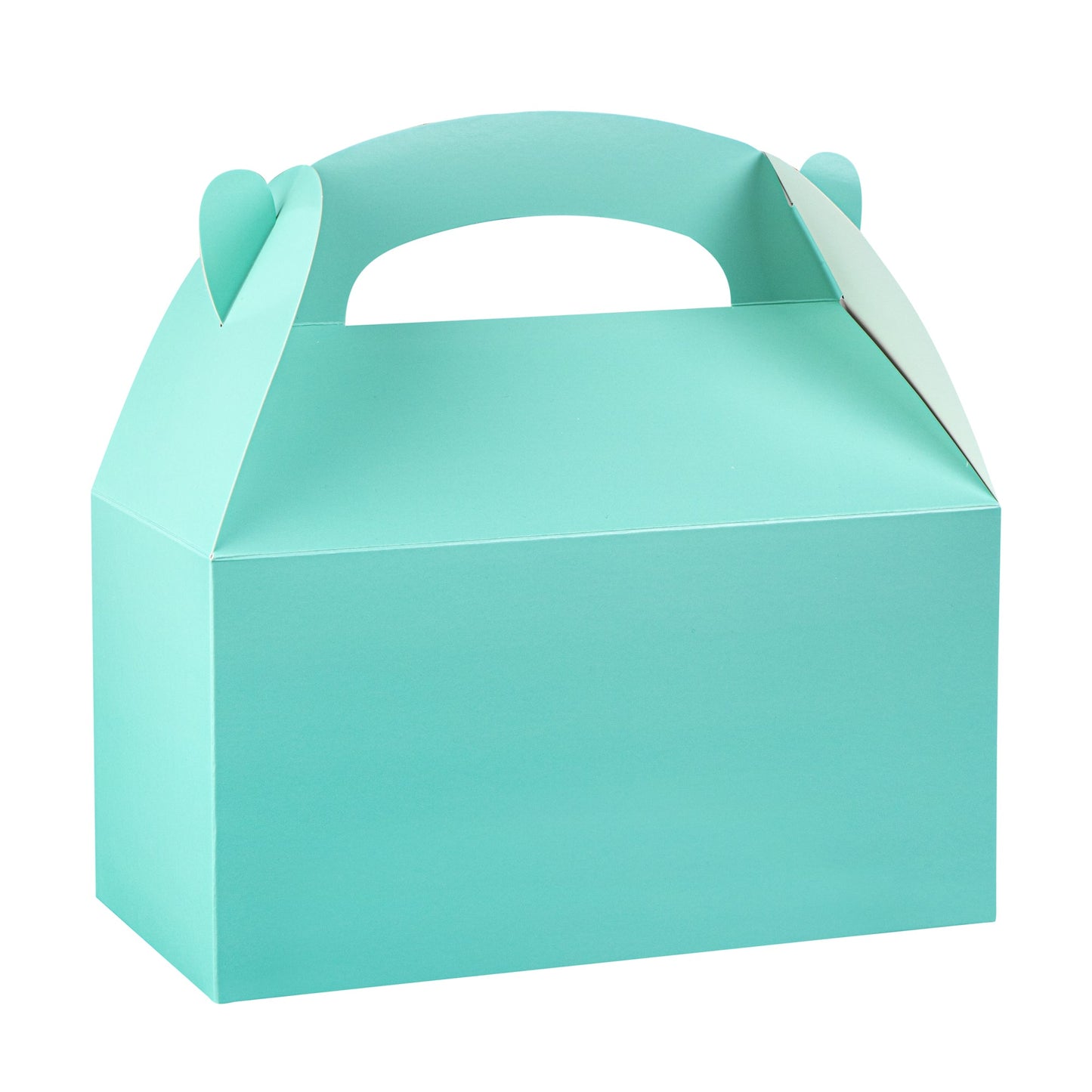 Bio Tek Turquoise Paper Gable Box / Take Out Container - Compostable - 9 1/2" x 5" x 5" - 25 count box