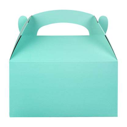 Bio Tek Turquoise Paper Gable Box / Take Out Container - Compostable - 9 1/2" x 5" x 5" - 25 count box
