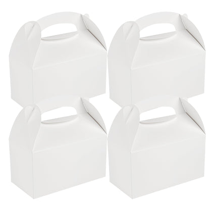 Bio Tek White Paper Gable Box / Take Out Container - Greaseproof - 9 1/2" x 5" x 5" - 25 count box