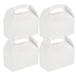 Bio Tek White Paper Gable Box / Take Out Container - Greaseproof - 9 1/2" x 5" x 5" - 25 count box