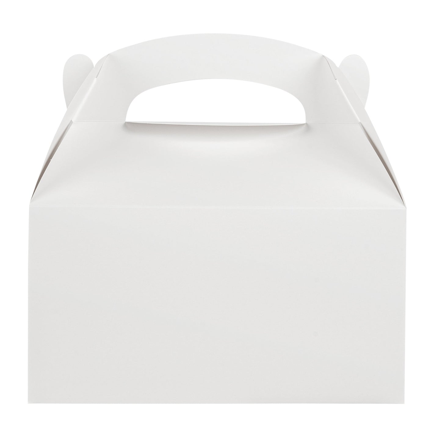 Bio Tek White Paper Gable Box / Take Out Container - Greaseproof - 9 1/2" x 5" x 5" - 25 count box