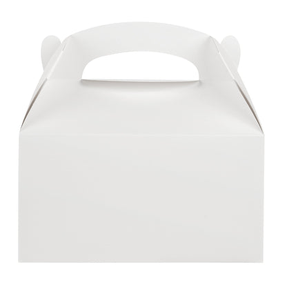 Bio Tek White Paper Gable Box / Take Out Container - Greaseproof - 9 1/2" x 5" x 5" - 25 count box