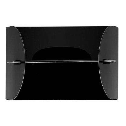 Bio Tek Black Paper Gable Box / Take Out Container - Greaseproof, with Window - 4" x 2 1/2" x 2 1/2" - 25 count box