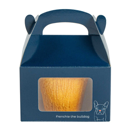 Bio Tek Frenchie Paper Gable Box / Take Out Container - with Window - 4" x 2 1/2" x 2 1/2" - 25 count box