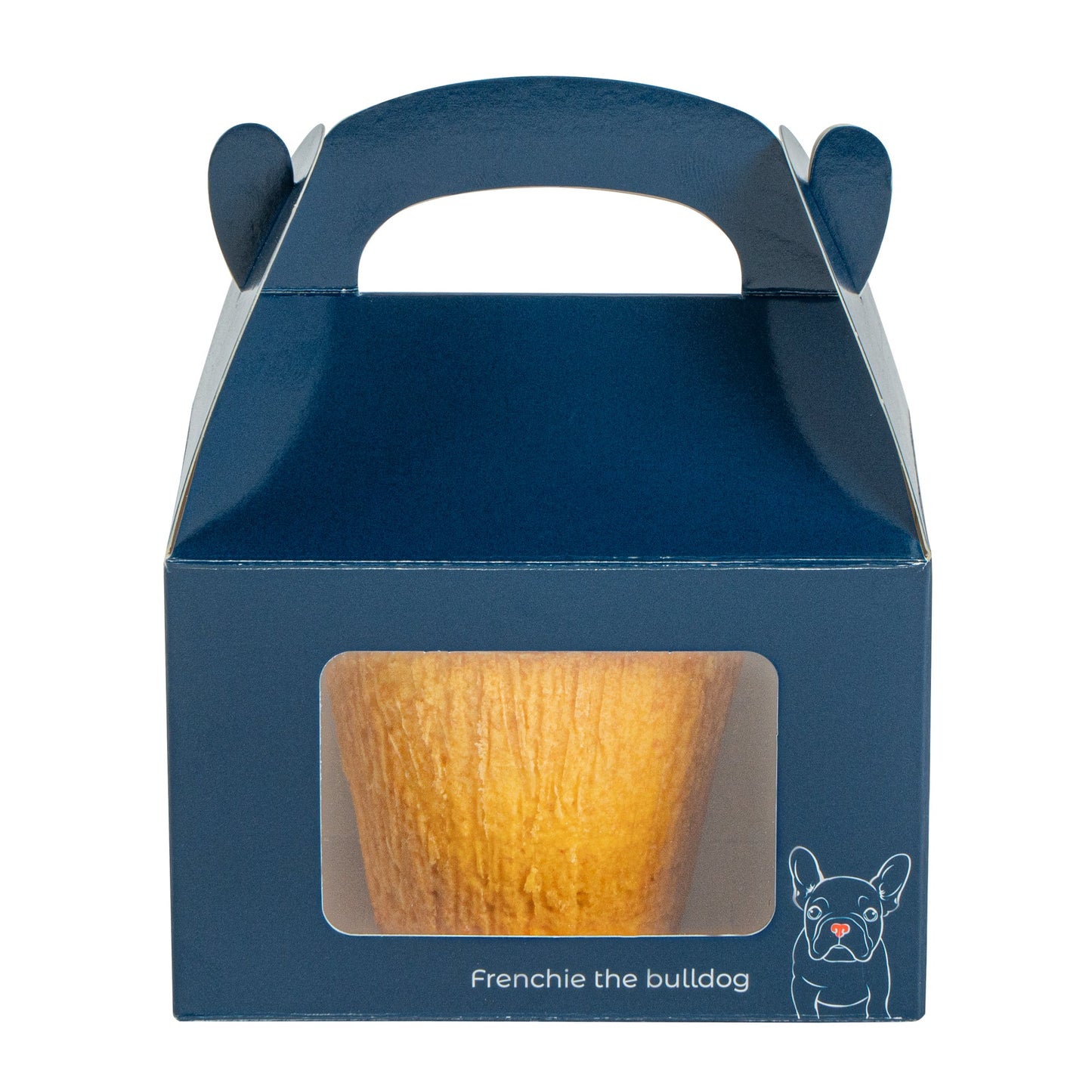 Bio Tek Frenchie Paper Gable Box / Take Out Container - with Window - 4" x 2 1/2" x 2 1/2" - 100 count box