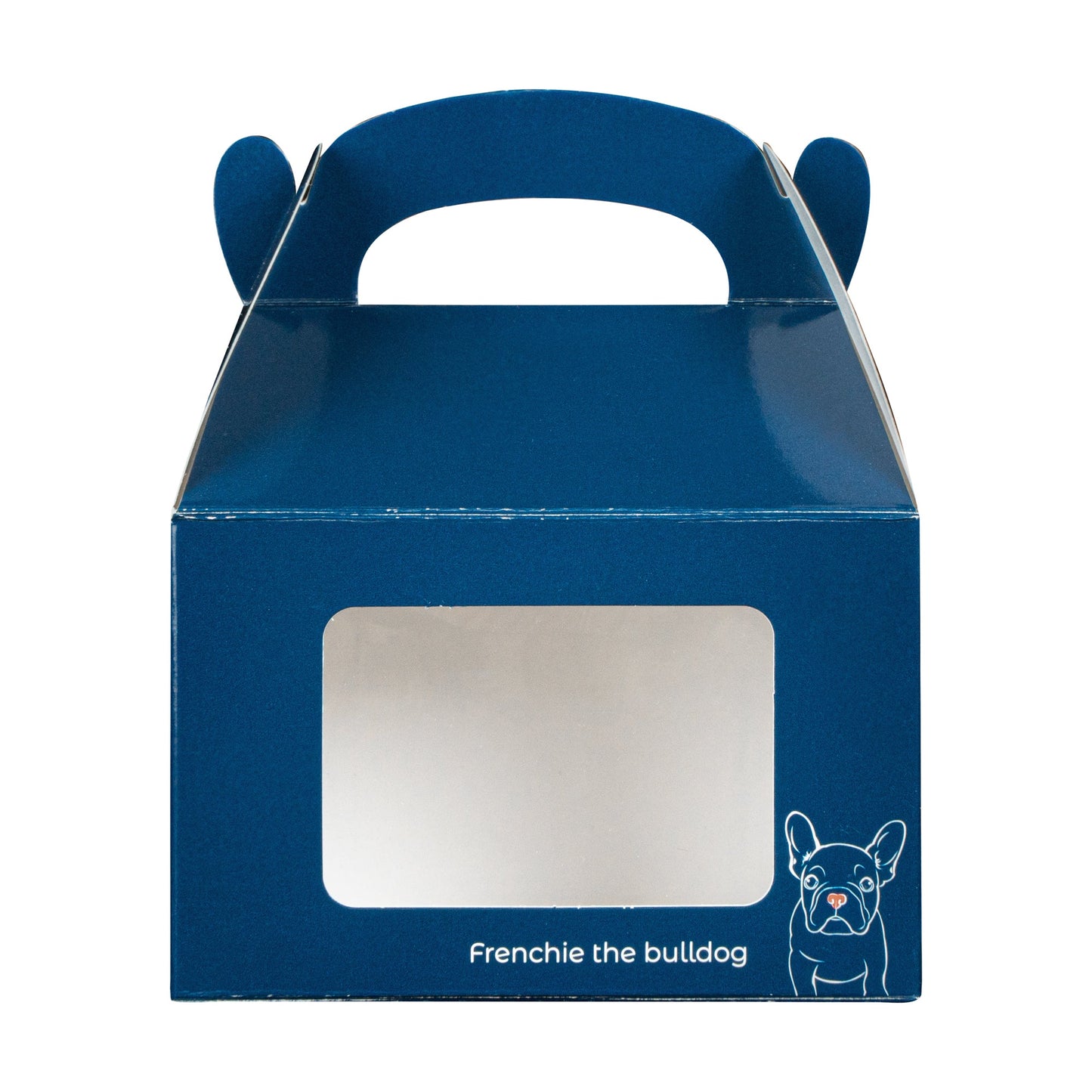 Bio Tek Frenchie Paper Gable Box / Take Out Container - with Window - 4" x 2 1/2" x 2 1/2" - 100 count box