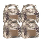 Bio Tek Camouflage Paper Gable Box / Take Out Container - with Window - 4" x 2 1/2" x 2 1/2" - 100 count box