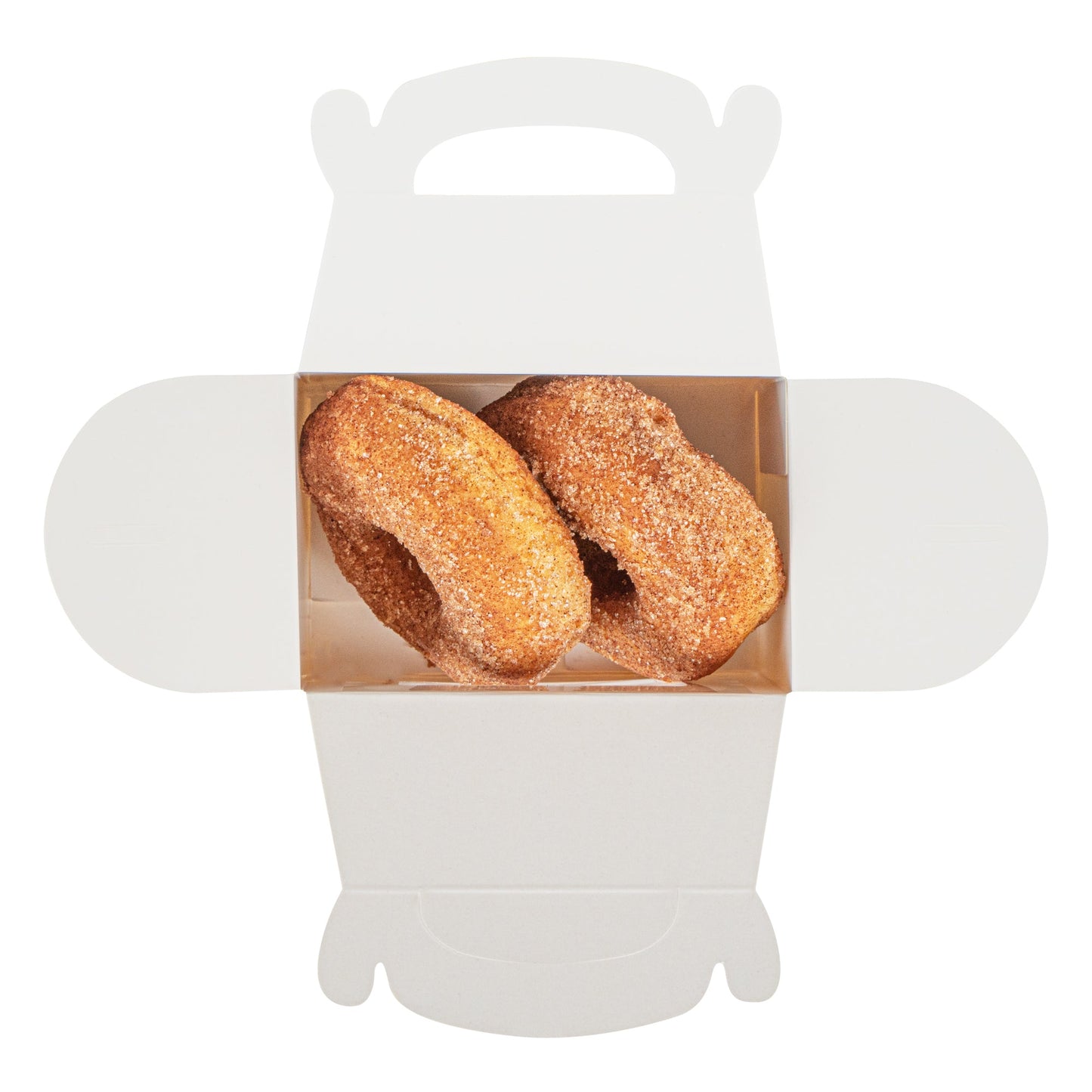 Bio Tek White Paper Gable Box / Take Out Container - Greaseproof, with Window - 4" x 2 1/2" x 2 1/2" - 100 count box