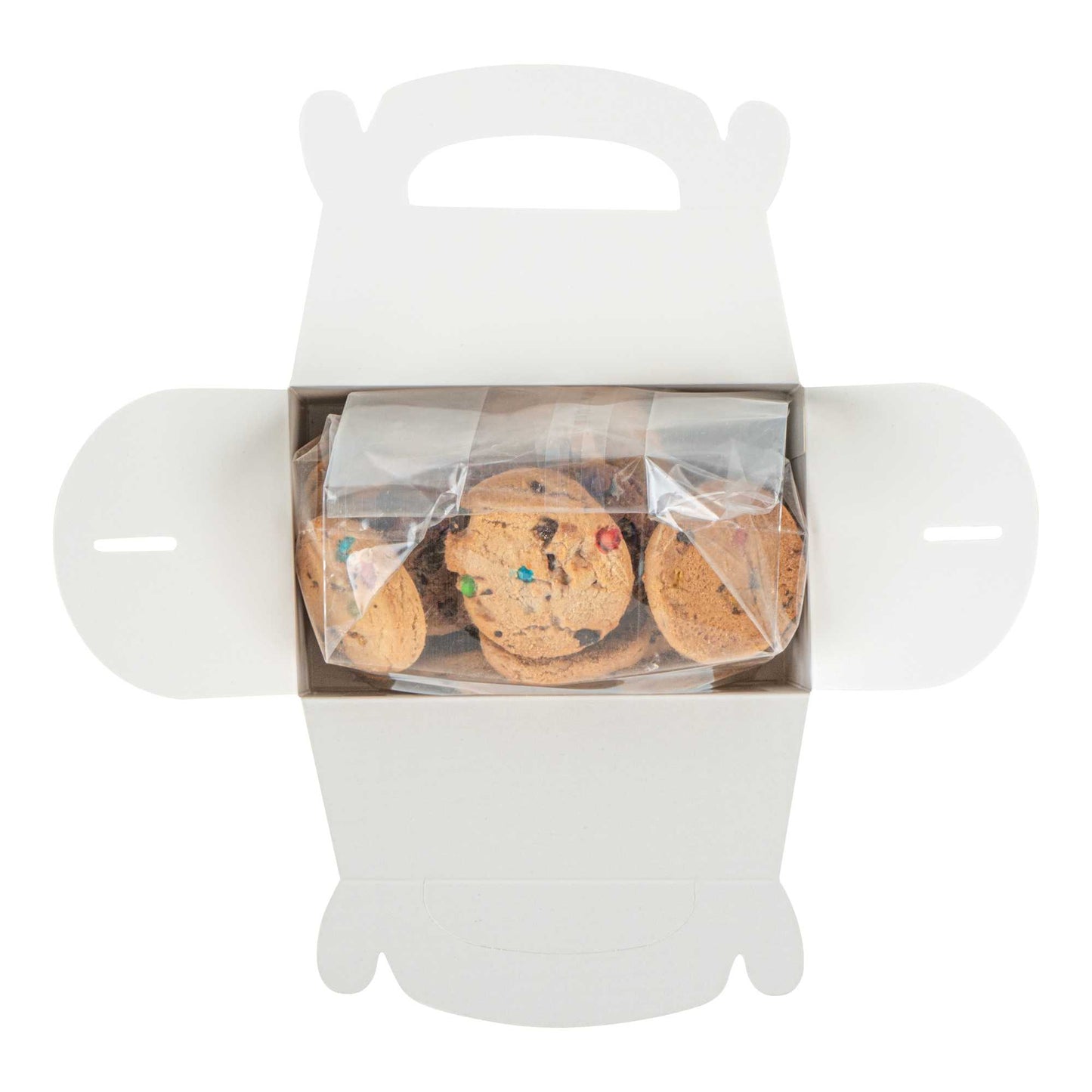 Bio Tek Black Paper Gable Box / Take Out Container - Greaseproof, with Window - 6" x 3 1/2" x 3 1/2" - 25 count box