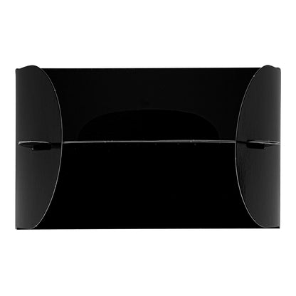 Bio Tek Black Paper Gable Box / Take Out Container - Greaseproof, with Window - 6" x 3 1/2" x 3 1/2" - 100 count box