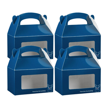 Bio Tek Frenchie Paper Gable Box / Take Out Container - with Window - 6" x 3 1/2" x 3 1/2" - 25 count box