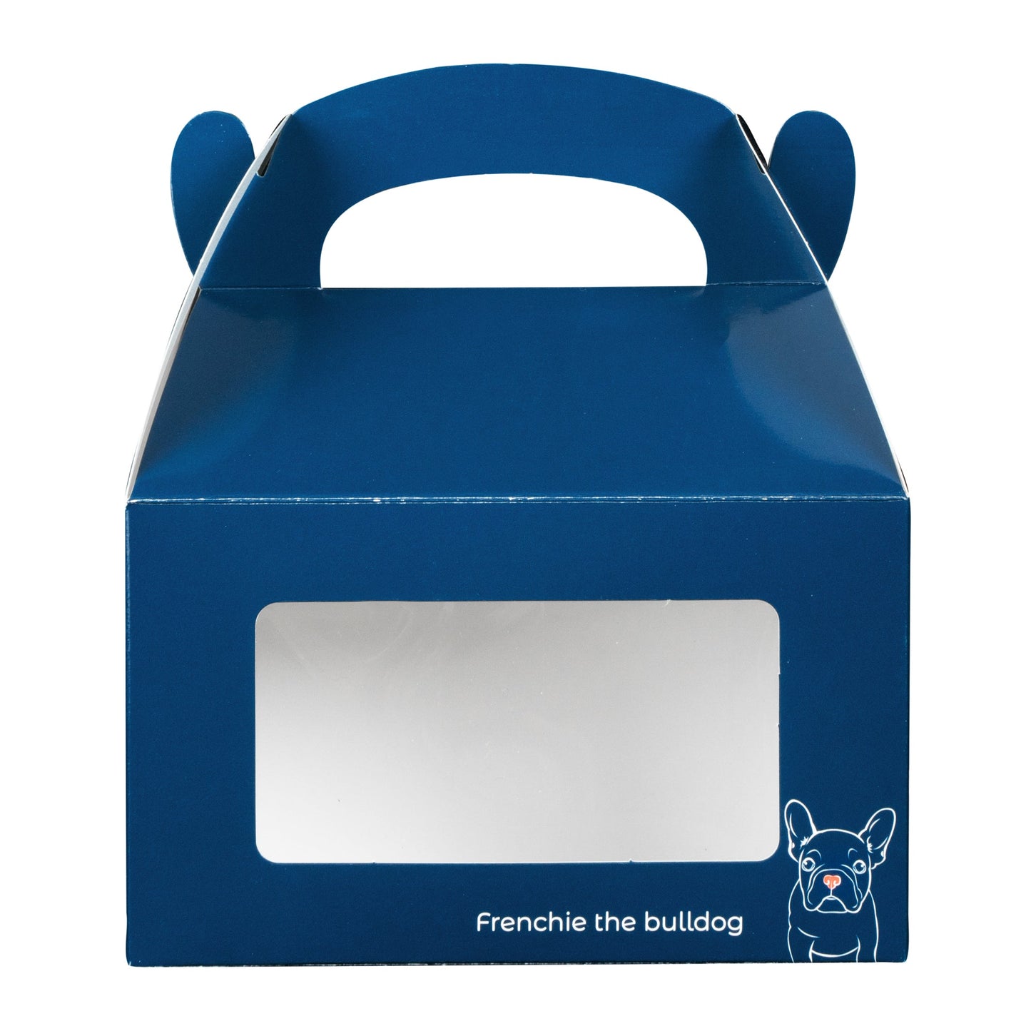 Bio Tek Frenchie Paper Gable Box / Take Out Container - with Window - 6" x 3 1/2" x 3 1/2" - 100 count box