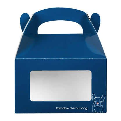 Bio Tek Frenchie Paper Gable Box / Take Out Container - with Window - 6" x 3 1/2" x 3 1/2" - 100 count box