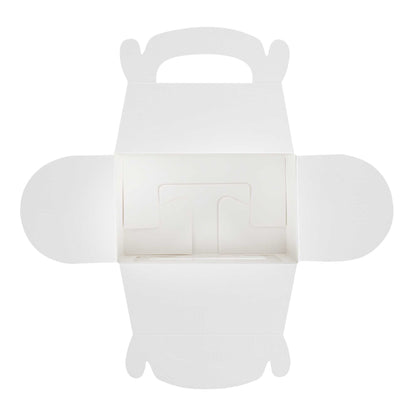 Bio Tek Plaid Paper Gable Box / Take Out Container - with Window - 6" x 3 1/2" x 3 1/2" - 25 count box
