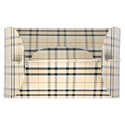 Bio Tek Plaid Paper Gable Box / Take Out Container - with Window - 6" x 3 1/2" x 3 1/2" - 25 count box