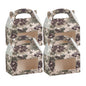 Bio Tek Camouflage Paper Gable Box / Take Out Container - with Window - 6" x 3 1/2" x 3 1/2" - 100 count box