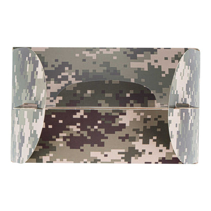 Bio Tek Camouflage Paper Gable Box / Take Out Container - with Window - 6" x 3 1/2" x 3 1/2" - 25 count box