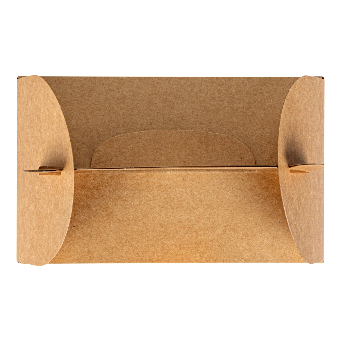 Bio Tek Kraft Paper Gable Box / Take Out Container - Greaseproof, with Window - 6" x 3 1/2" x 3 1/2" - 100 count box