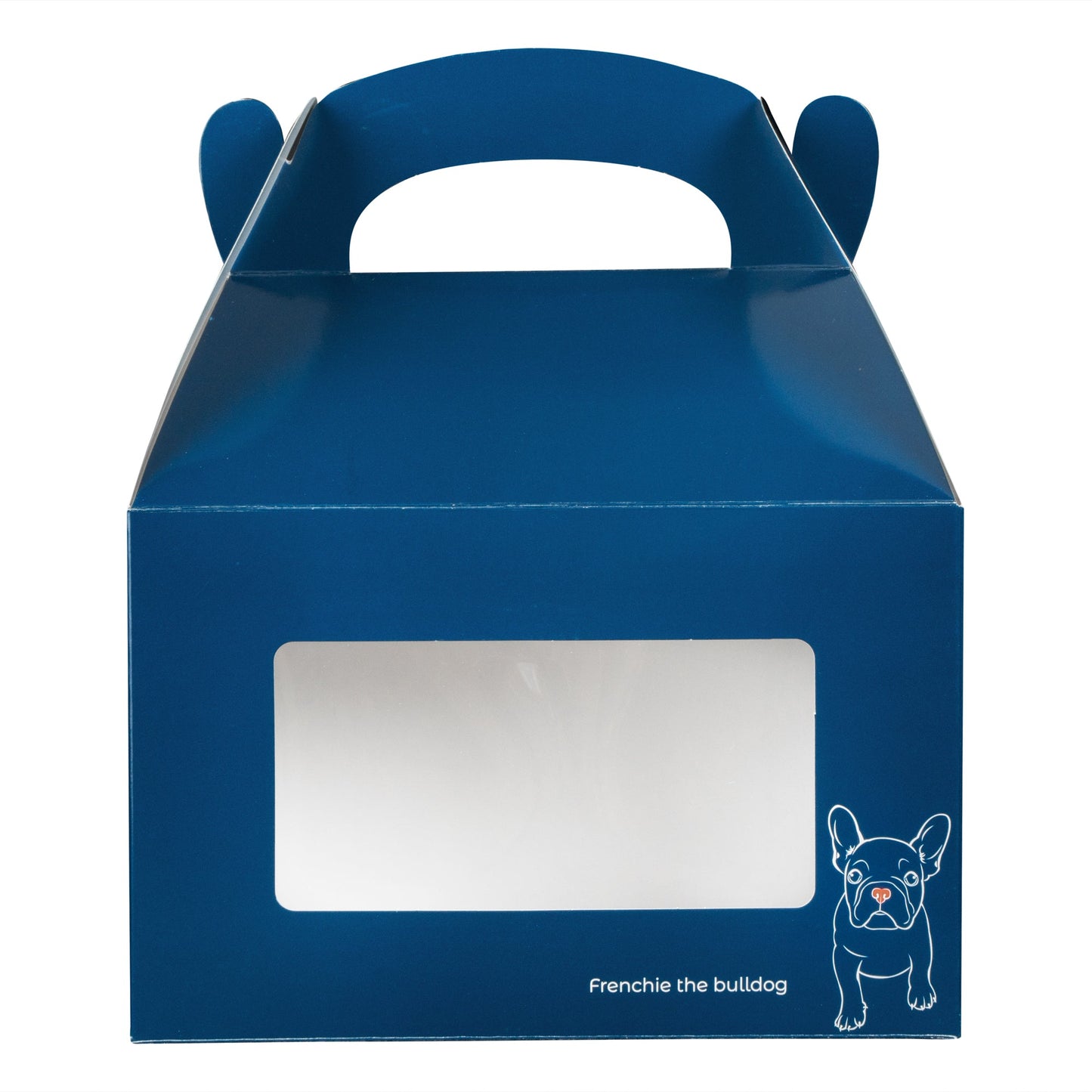 Bio Tek Frenchie Paper Gable Box / Take Out Container - with Window - 8 1/2" x 4 3/4" x 5 1/2" - 25 count box