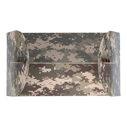 Bio Tek Camouflage Paper Gable Box / Take Out Container - with Window - 8 1/2" x 4 3/4" x 5 1/2" - 100 count box
