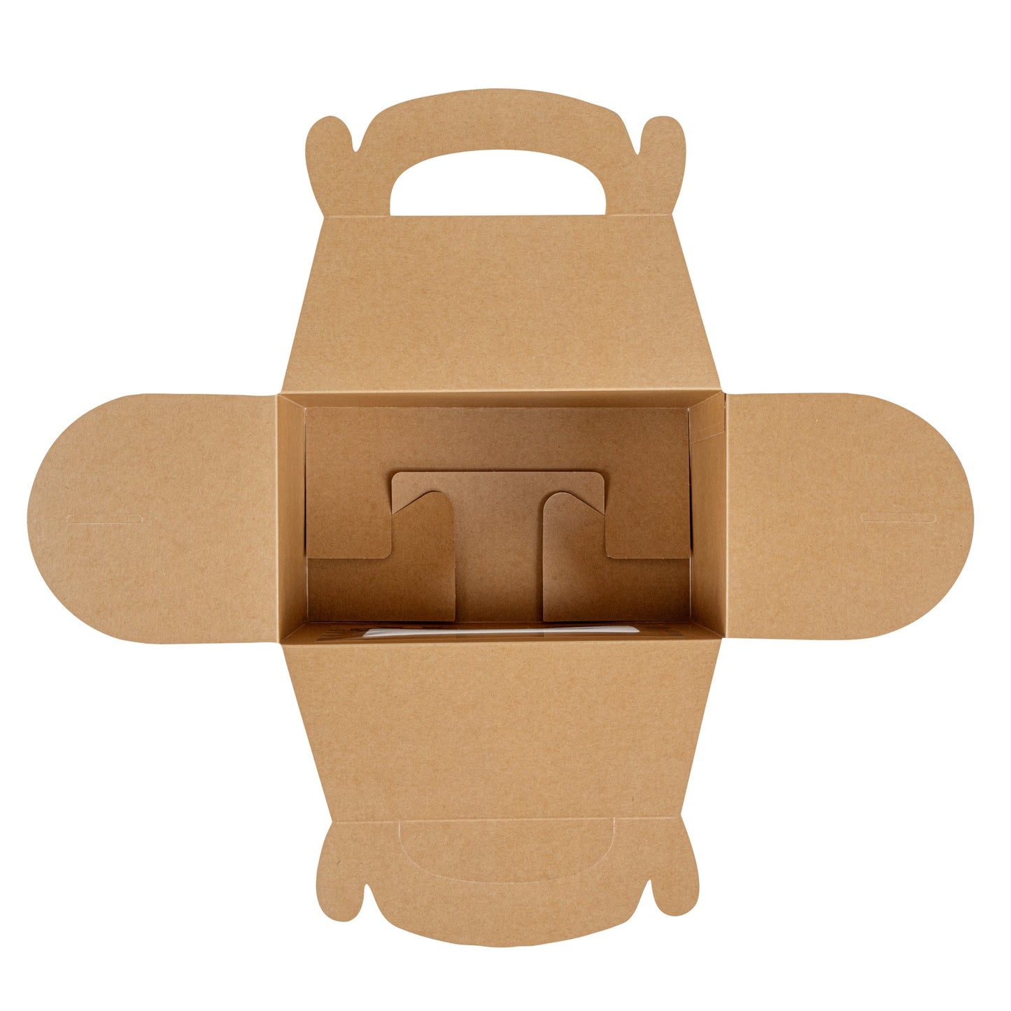Bio Tek Kraft Paper Gable Box / Take Out Container - Greaseproof, with Window - 8 1/2" x 4 3/4" x 5 1/2" - 25 count box