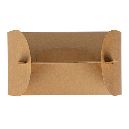 Bio Tek Kraft Paper Gable Box / Take Out Container - Greaseproof, with Window - 8 1/2" x 4 3/4" x 5 1/2" - 25 count box