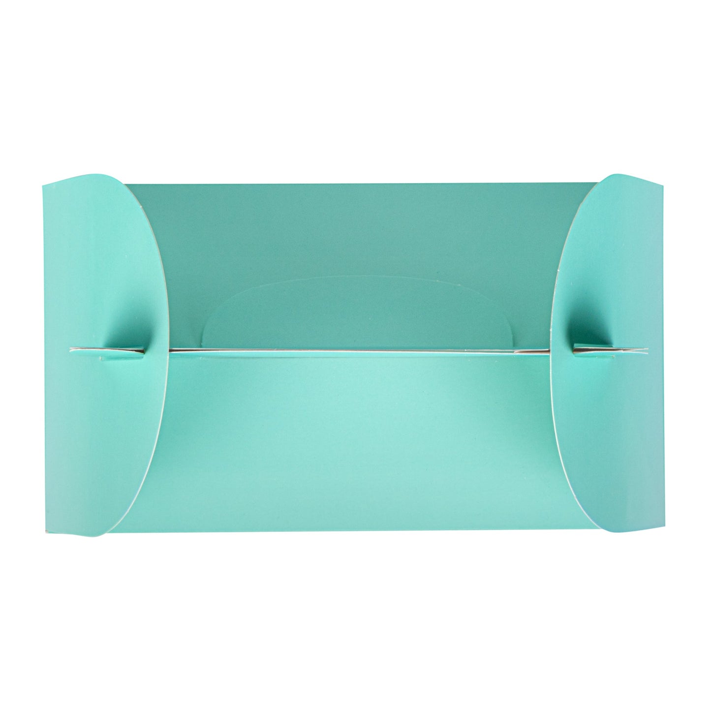 Bio Tek Turquoise Paper Gable Box / Take Out Container - with Window - 8 1/2" x 4 3/4" x 5 1/2" - 25 count box