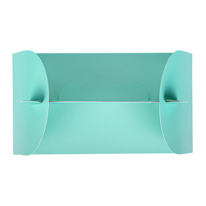 Bio Tek Turquoise Paper Gable Box / Take Out Container - with Window - 8 1/2" x 4 3/4" x 5 1/2" - 25 count box
