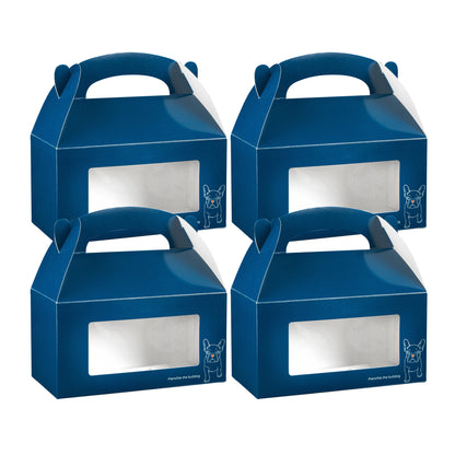 Bio Tek Frenchie Paper Gable Box / Take Out Container - with Window - 9 1/2" x 5" x 5" - 25 count box