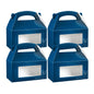 Bio Tek Frenchie Paper Gable Box / Take Out Container - with Window - 9 1/2" x 5" x 5" - 25 count box