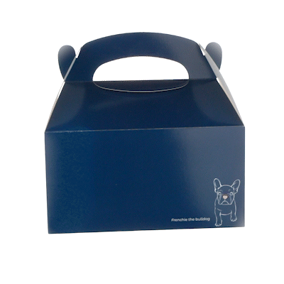 Bio Tek Frenchie Paper Gable Box / Take Out Container - with Window - 9 1/2" x 5" x 5" - 25 count box