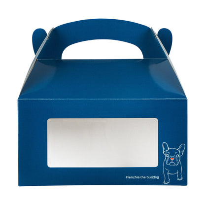 Bio Tek Frenchie Paper Gable Box / Take Out Container - with Window - 9 1/2" x 5" x 5" - 25 count box