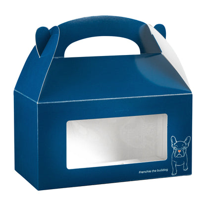 Bio Tek Frenchie Paper Gable Box / Take Out Container - with Window - 9 1/2" x 5" x 5" - 100 count box