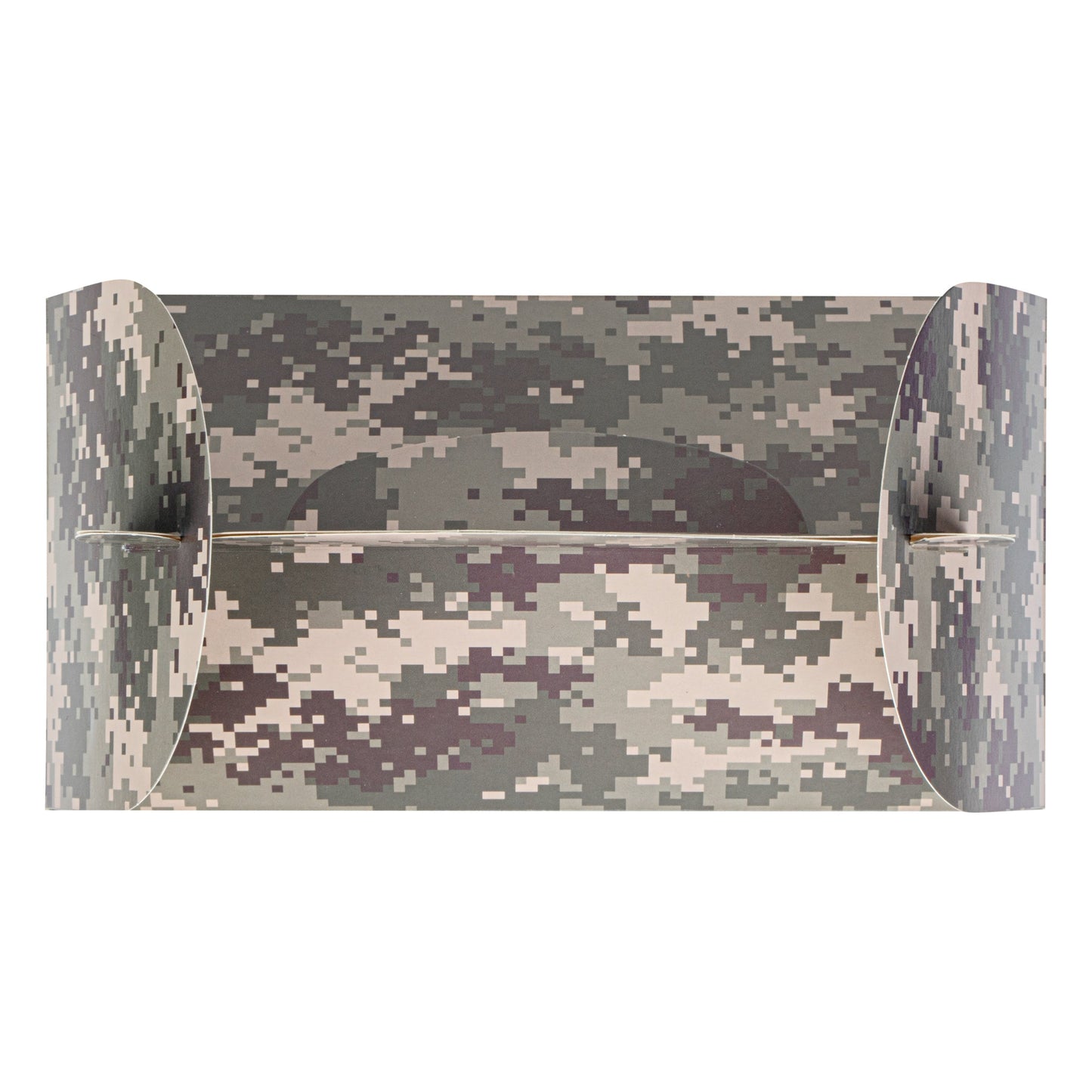Bio Tek Camouflage Paper Gable Box / Take Out Container - with Window - 9 1/2" x 5" x 5" - 100 count box